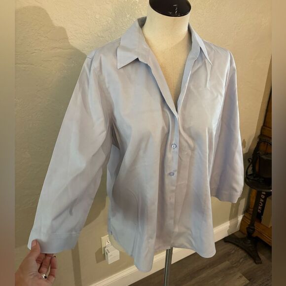 Orvis Cotton Light Blue Button-Up Shirt Sz 14 - Picture 1 of 3